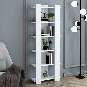 Bibliothèque Præstø à 6 niveaux 160 x 60 x 19,5 cm blanc [en.casa]