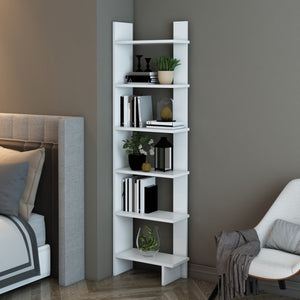 Bibliothèque Midtdjurs à 6 niveaux 170 x 47 x 21 cm blanc [en.casa]