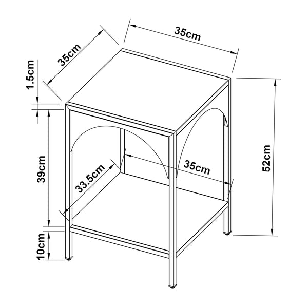 Étagère Akaa en acier [en.casa]