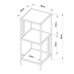 Étagère autoportante Kumlinge acier 80 x 35 x 35 cm [en.casa]