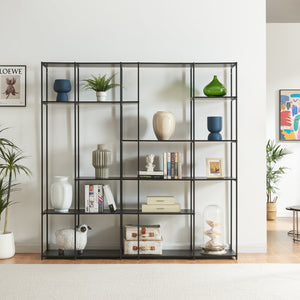 Étagère Rælingen Noir [en.casa]