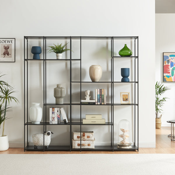 Étagère Rælingen Noir [en.casa]