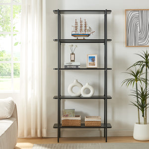 Étagère autoportante Samnanger noir [en.casa]