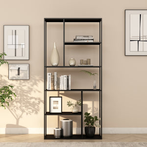Étagère autoportante Vehmaa acier noir [en.casa]
