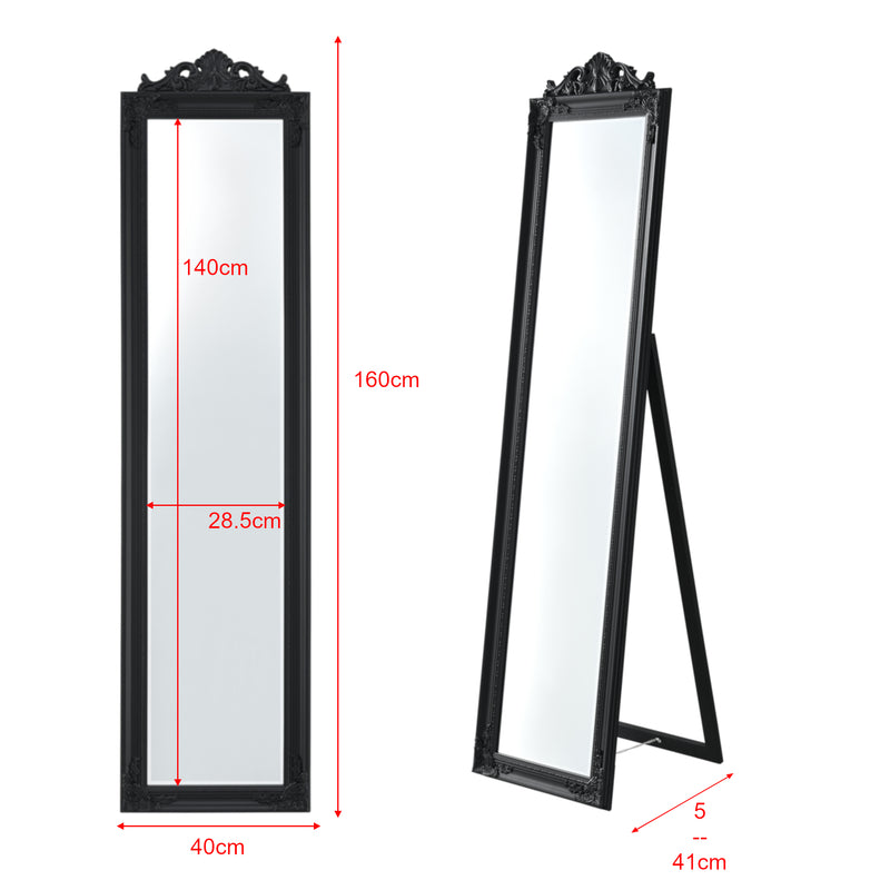 Croquis coté Miroir sur Pied Inclinable 160 x 40 cm Plusieurs Couleurs [en.casa]
