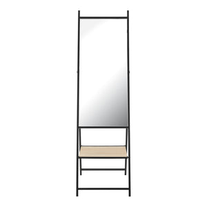 Miroir sur pied Chamois 150 x 44 x 60 cm noir effet chêne [en.casa]