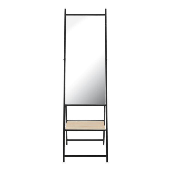 Miroir sur pied Chamois 150 x 44 x 60 cm noir effet chêne [en.casa]