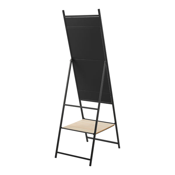 Miroir sur pied Chamois 150 x 44 x 60 cm noir effet chêne [en.casa]