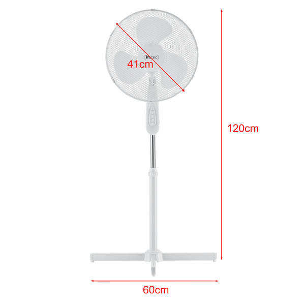 Ventilateur sur pied Antrim Ø 41 cm avec 3 vitesses en différentes couleurs en.casa