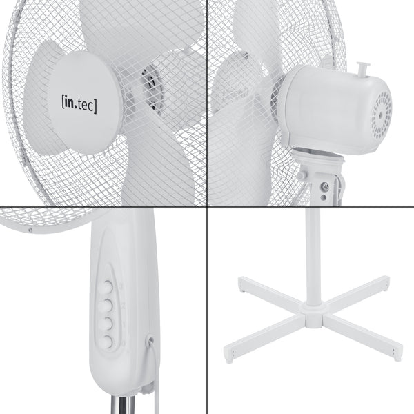 Ventilateur sur pied Antrim Ø 41 cm avec 3 vitesses en différentes couleurs en.casa