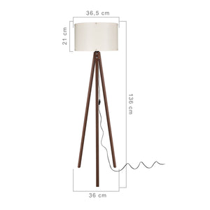 Lampadaire Guildford trépied hauteur 136 cm E27 [lux.pro]