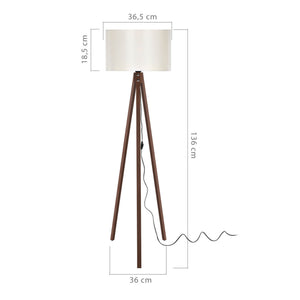Lampadaire Rochester trépied hauteur 136 cm E27 [lux.pro]