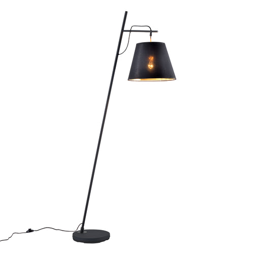Lampadaire Nottingham à abat-jour conique E27 hauteur 180 cm noir [lux.pro]