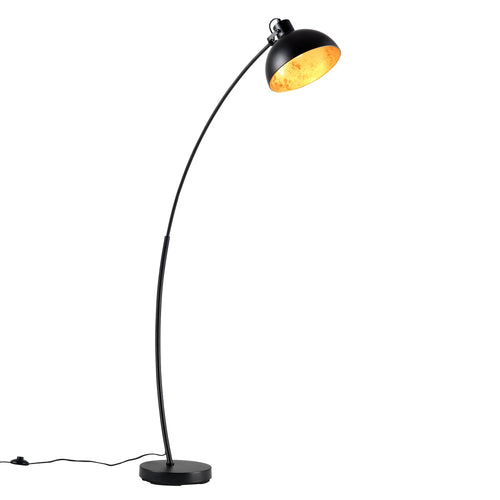 Lampadaire Derby abat-jour réglable E27 hauteur 160 cm noir [lux.pro]