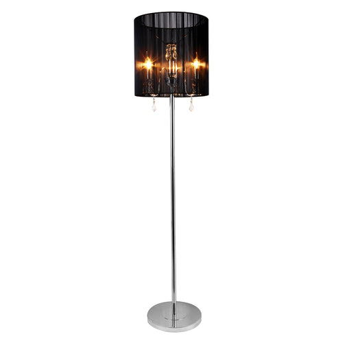 [lux.pro] Lampadaire 167x40cm Lampe métal noir chrom