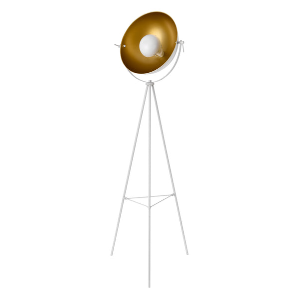 Lampadaire Trépied Angers E27 Métal Hauteur 158 cm Laiton [lux.pro]