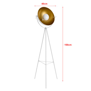 Lampadaire Trépied Angers E27 Métal Hauteur 158 cm Laiton [lux.pro]