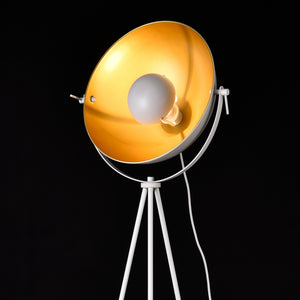 Lampadaire Trépied Angers E27 Métal Hauteur 158 cm Laiton [lux.pro]
