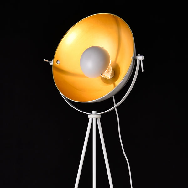 Lampadaire Trépied Angers E27 Métal Hauteur 158 cm Laiton [lux.pro]