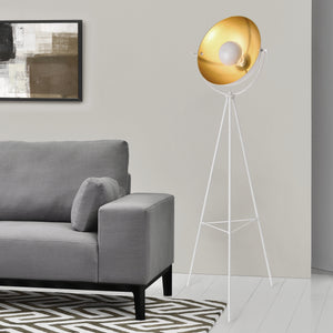 Lampadaire Trépied Angers E27 Métal Hauteur 158 cm Laiton [lux.pro]