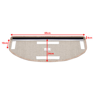 Lot de 15 marchettes d'escalier semi-circulaires antidérpantes 65 x 24 cm avec bord [en.casa]