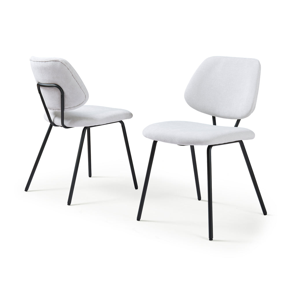 Ensemble de chaises de salle à manger Köma en tissu tissé [en.casa]