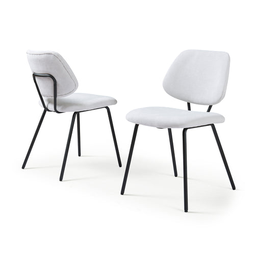 Ensemble de chaises de salle à manger Köma en tissu tissé [en.casa]