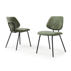 Ensemble de chaises de salle à manger Köma en tissu tissé [en.casa]