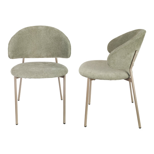 Ensemble de chaises de salle à manger Lipis textile vert [en.casa]