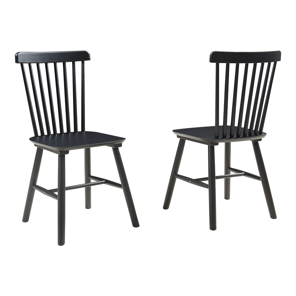Lot de 2 chaises de salle à manger Karmoy bois d'hévéa 89 x 46 x 52 cm [en.casa]