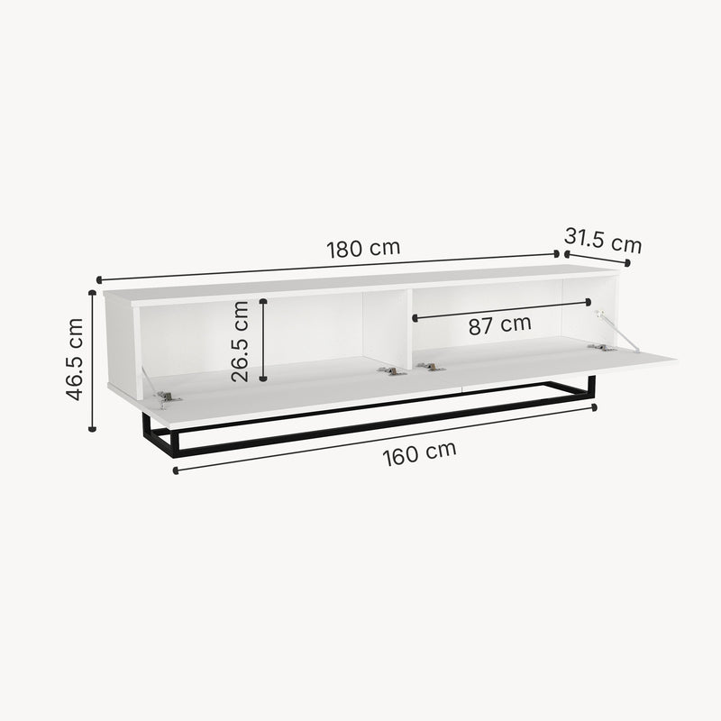 Croquis coté Meuble TV Nolven [en.casa]