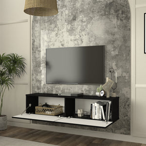 Meuble TV mural Verpsboga 135 x 32 x 30 cm [en.casa]