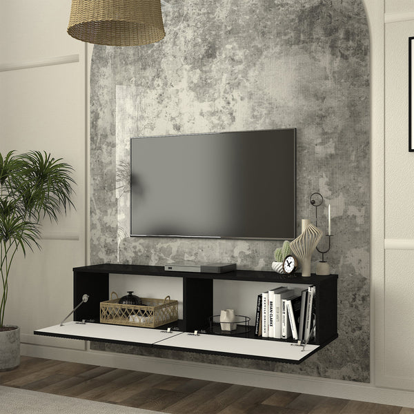 Meuble TV mural Verpsboga 135 x 32 x 30 cm [en.casa]