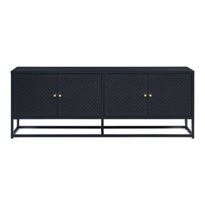 Meuble TV Janakkala acier noir [en.casa]