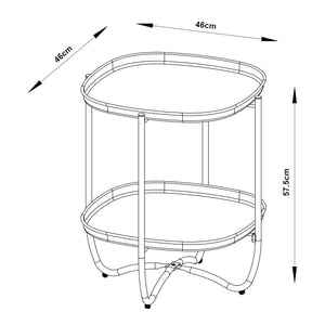 Table de tablette Sandefjord acier [en.casa]