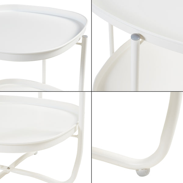 Table de tablette Sandefjord acier [en.casa]