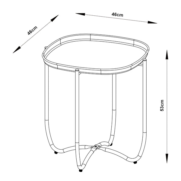 Table de tablette Sandefjord acier [en.casa]