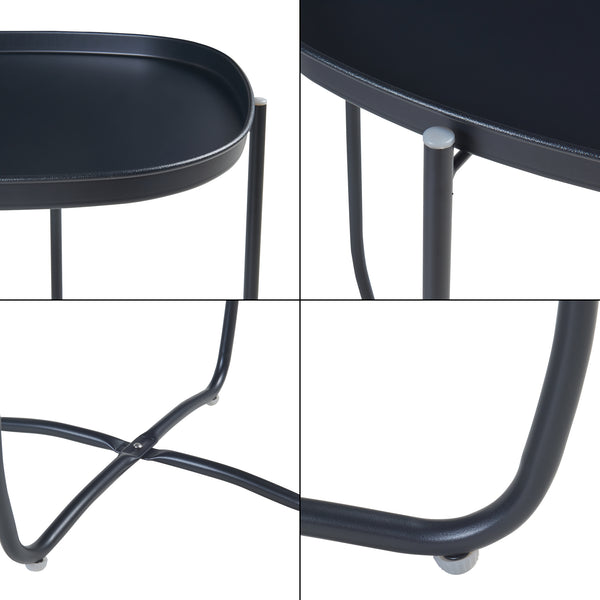 Table de tablette Sandefjord acier [en.casa]