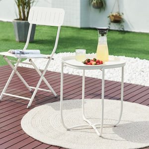 Table de tablette Sandefjord acier [en.casa]