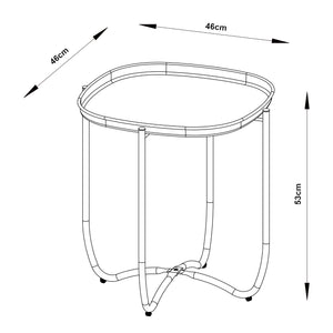 Table de tablette Sandefjord acier [en.casa]