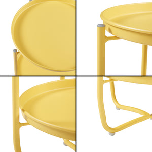 Table de tablette Sandefjord acier [en.casa]