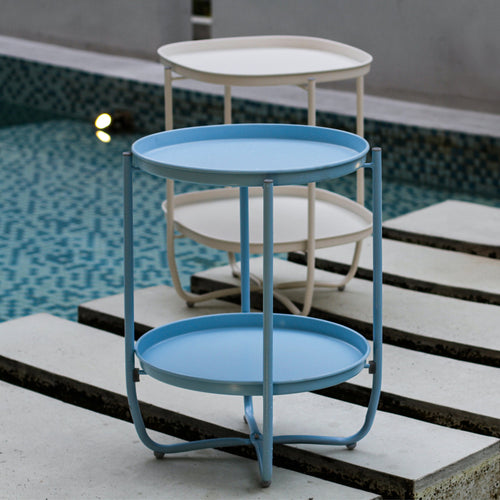 Table de tablette Sandefjord acier [en.casa]