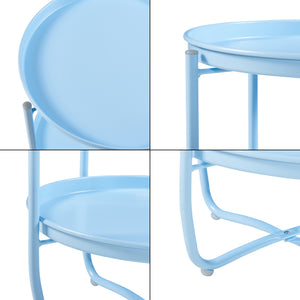 Table de tablette Sandefjord acier [en.casa]