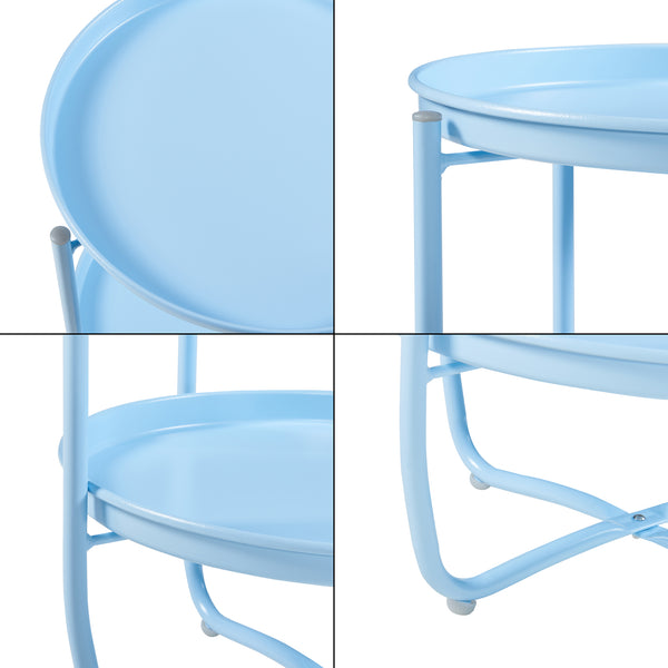 Table de tablette Sandefjord acier [en.casa]