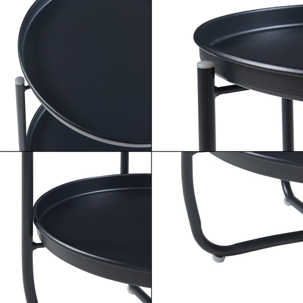 Table de tablette Sandefjord acier [en.casa]