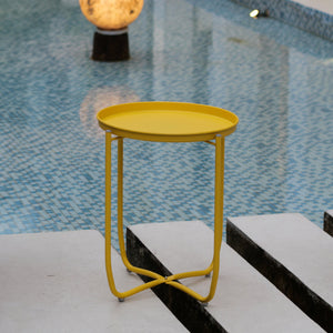 Table de tablette Sandefjord acier [en.casa]