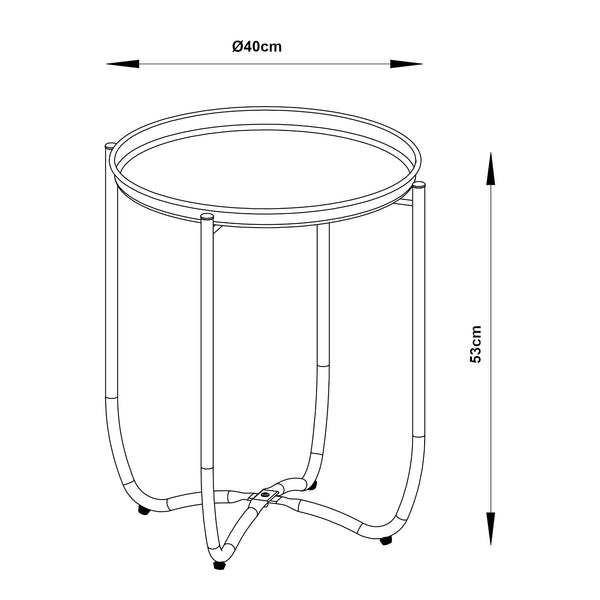 Table de tablette Sandefjord acier [en.casa]