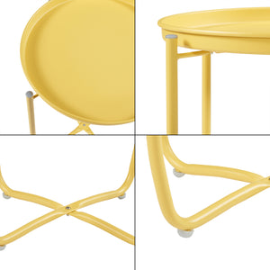 Table de tablette Sandefjord acier [en.casa]