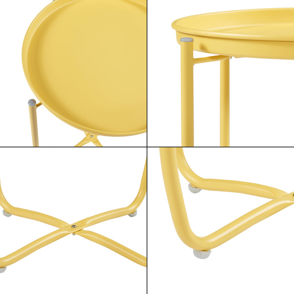 Table de tablette Sandefjord acier [en.casa]