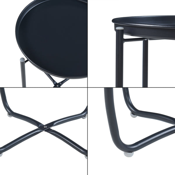 Table de tablette Sandefjord acier [en.casa]